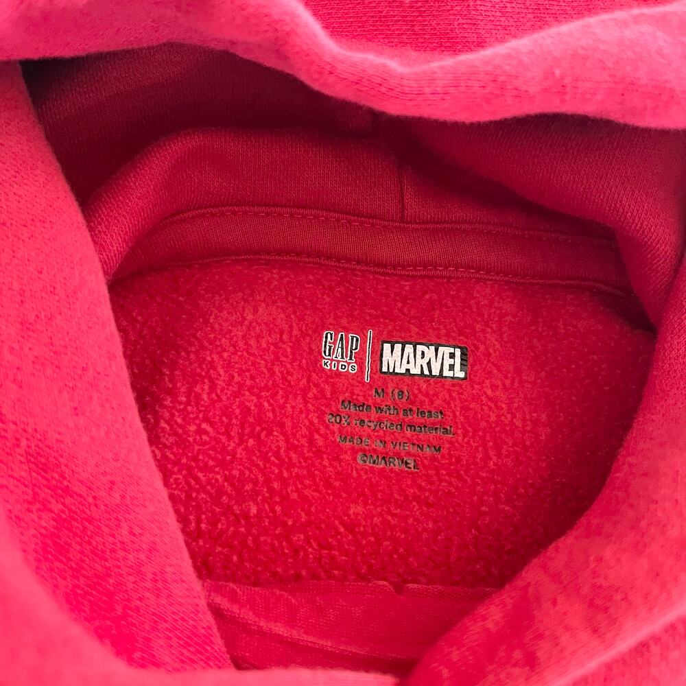 Gap Kids & Marvel Red Spiderman Sweatshirt Hoodie size 8 - Picture 2 of 8
